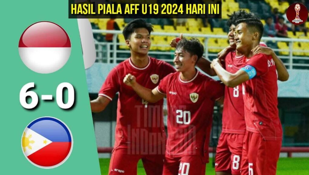 Hasil Piala AFF U-19: Indonesia vs Filipina, Skor 6:0